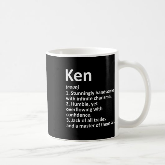 Ken Definitie Gepersonaliseerde Naam Leuk Verjaard Koffiemok (Rechts)