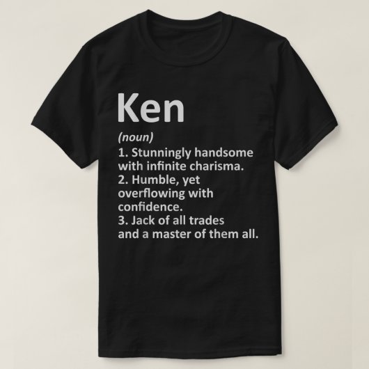 KEN Definition Persoonlijke naam Funny Birthday Gi T-shirt (Design voorkant)