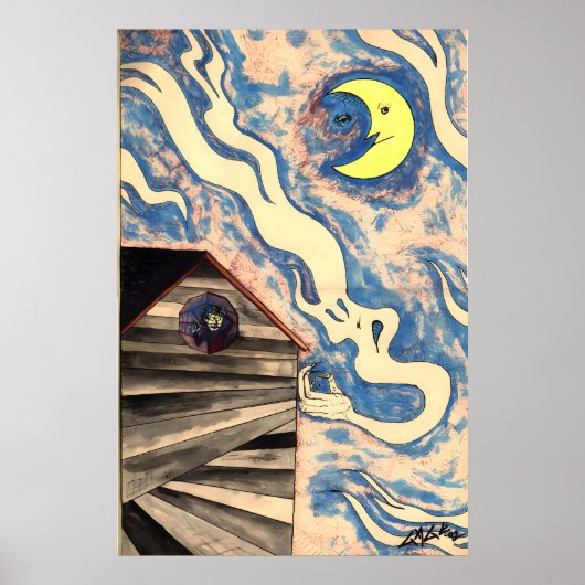 Ken Gage 1992 Moontrap Fine Art Poster (Voorkant)