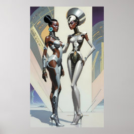 Ken Gage Afrofuturism Drie Science Fiction Pop Poster