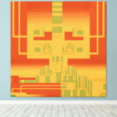 Ken Gage Central Processing Unicorn Fine Art Canvas Afdruk (Insitu (Houten vloer))