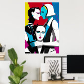 Ken Gage De Situatie Retrowave Poster (Thuiskantoor)