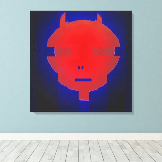 Ken Gage Digitale Duivel Surrealisme Canvas Afdruk (Insitu (Houten vloer))