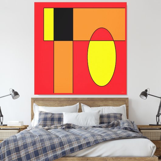 Ken Gage Egg Invader I Canvas Afdruk (Insitu (Slaapkamer))