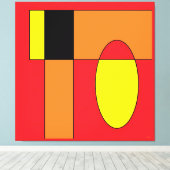 Ken Gage Egg Invader I Canvas Afdruk (Insitu (Houten vloer))