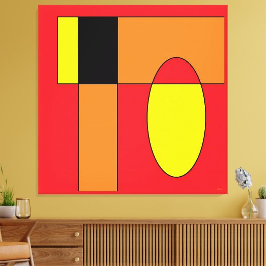 Ken Gage Egg Invader I Canvas Afdruk (Insitu (Woonkamer))