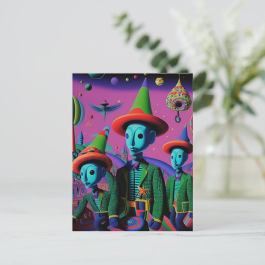 Ken Gage Fiesta Psychedelic Briefkaart (Staand voorkant)