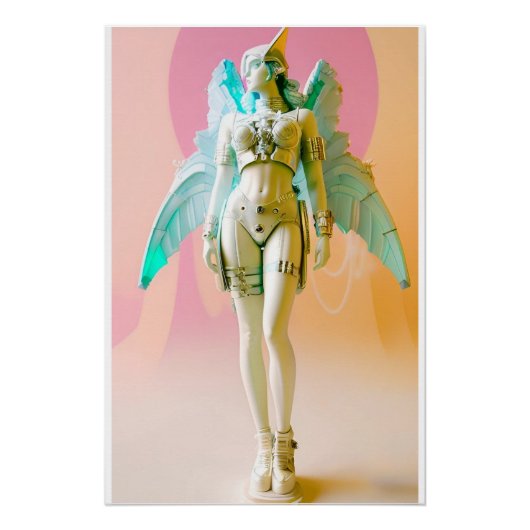Ken Gage Future Perfect Vaporwave Engel Poster (Voorkant)