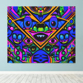 Ken Gage Graffiti Art Pop Drop Canvas Afdruk (Insitu (Houten vloer))