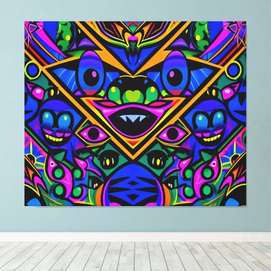 Ken Gage Graffiti Art Pop Drop Canvas Afdruk (Insitu (Houten vloer))