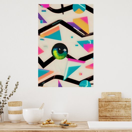 Ken Gage Memphis Design Group Popsicle Eyeball Poster (Keuken)