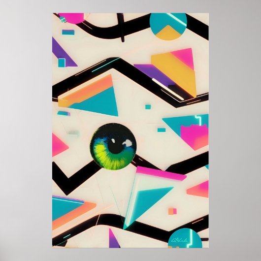 Ken Gage Memphis Design Group Popsicle Eyeball Poster (Voorkant)