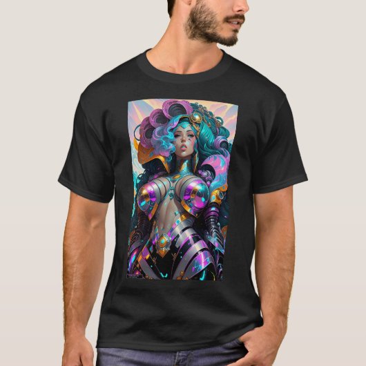 Ken Gage Queen of the Vapor-Rave Fantasy T-shirt (Voorkant)
