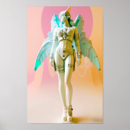 Ken Gage Toekomst Perfecte Vapowave Angel Poster
