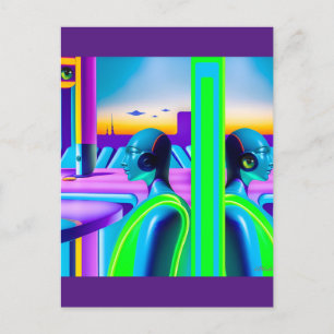 Ken Gage Toekomstig Spectrum Sci-Fi Briefkaart