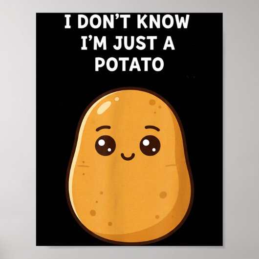 Ken geen aardappel grappige aardappel cartoon voed poster (Voorkant)