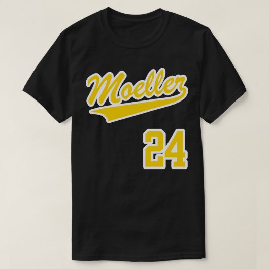 Ken Griffey Jr MOELLER Away Jersey Front Back Prin T-shirt (Design voorkant)