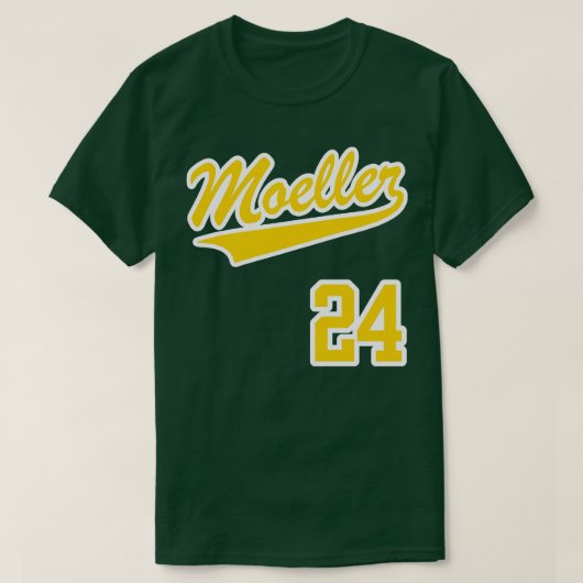 Ken Griffey Jr MOELLER Away Jersey Front Back Prin T-shirt (Design voorkant)