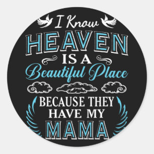 Ken Heaven Mama In Heaven Vermiste Moederdag Mam Ronde Sticker