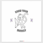 Ken je aap sticker (Vel)