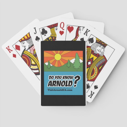 Ken je Arnold? Bezoek ArnoldCA-afspeelkaarten Pokerkaarten (Achterkant)