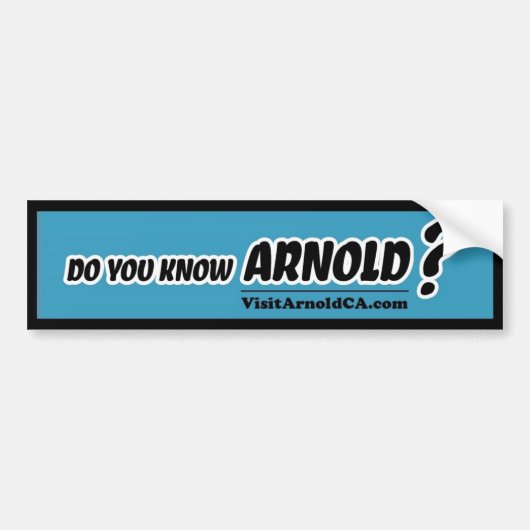 Ken je Arnold? VisitArnoldCA-Bumpersticker Bumpersticker (Voorkant)