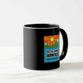 Ken je Arnold? VisitArnoldCA Mok zwart-wit (Voorkant rechts)