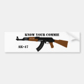 Ken je Commie AK-47 bumpersticker (Voorkant)