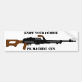 Ken je Commie PK machine pistool bumper sticker (Voorkant)