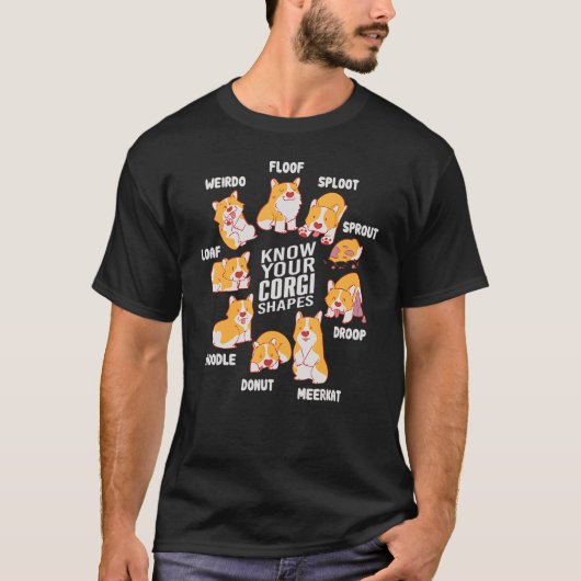 Ken je Corgi Shapes T-shirt (Voorkant)