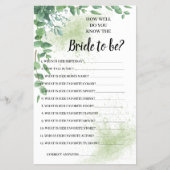 Ken je de Bride Eucalyptus Shower Kaart? Flyer (Voorkant)