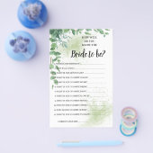 Ken je de Bride Eucalyptus Shower Kaart? Flyer (Enkel)