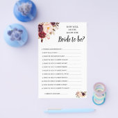 Ken je de Bride Marsala Shower Kaart? Flyer (Enkel)