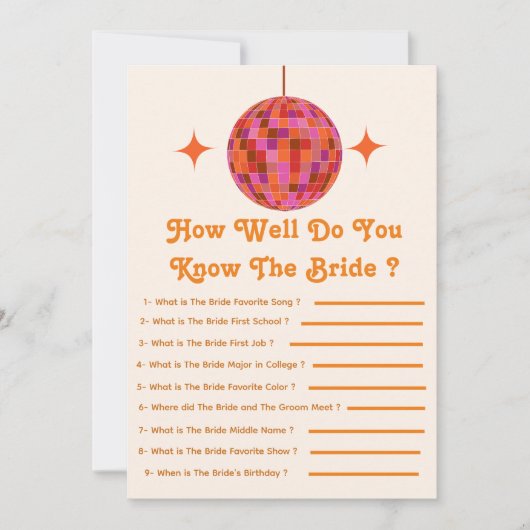 Ken Je De Bruid Disco Bachelorette Spel  Aankondiging (Voorkant)