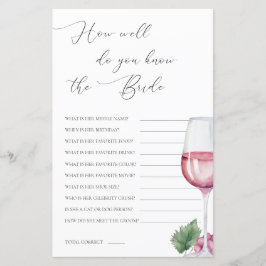Ken je de bruid Vino voor Vows bruids spel