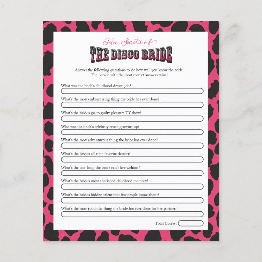 Ken je de Disco Cowgirl Bride Game (Achterkant)