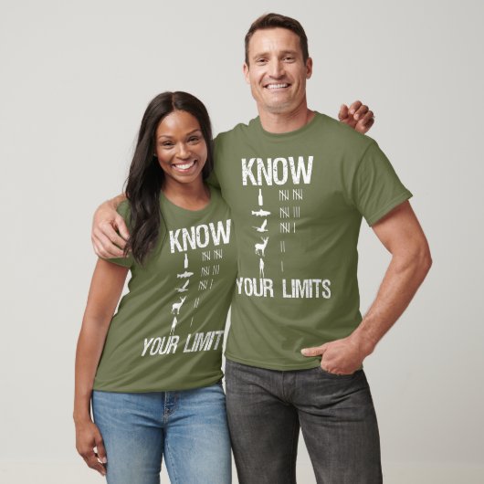 Ken je grenzen Grappige Jager T-shirt (Unisex)