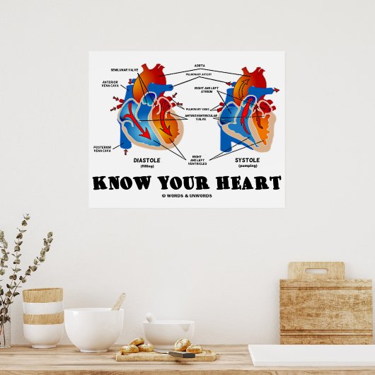 Ken je hart (Diastole Systal) Poster (Keuken)