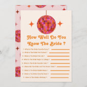 Ken je het Bruid Disco Bachelorette spel Aankondiging (Voorkant / Achterkant)