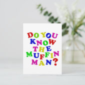 Ken je het Muffin Man? Briefkaart (Staand voorkant)