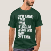 Ken je het Muffin Man DYKTMM Funny Nostalgic? T-shirt (Voorkant)