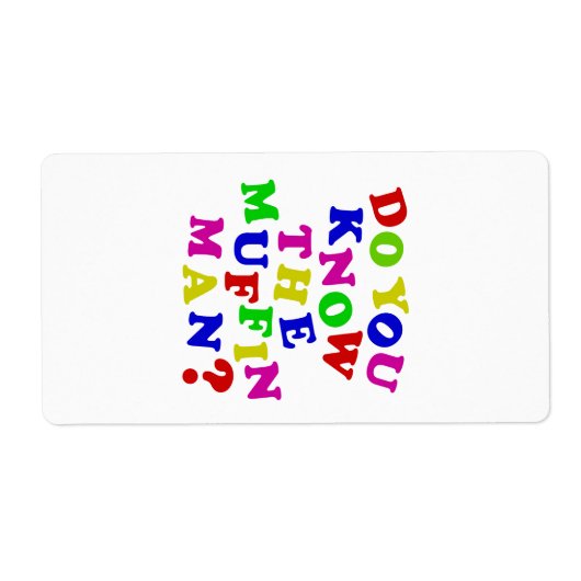 Ken je het Muffin Man? Etiket (Voorkant)