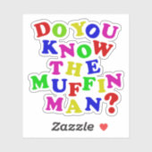 Ken je het Muffin Man? Sticker (Vel)