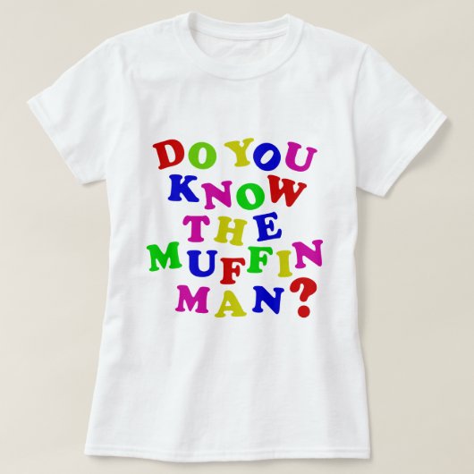 Ken je het Muffin Man? T-shirt (Design voorkant)