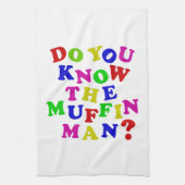 Ken je het Muffin Man? Theedoek (Verticaal)