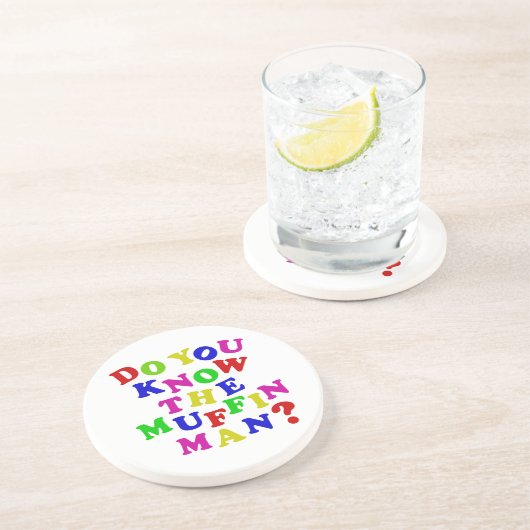 Ken je het Muffin Man? Zandsteen Onderzetter (Zijkant)