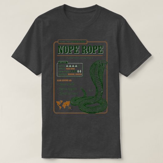 Ken je Nope Rope AKA Snake Funny Snake T-shirt (Design voorkant)