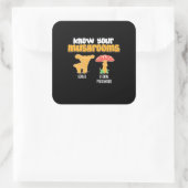 Ken je paddenstoelen vierkante sticker (Tas)