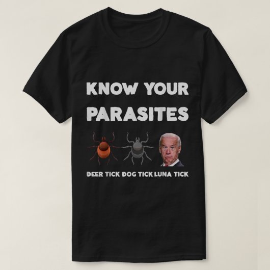 Ken je parasieten anti Biden Sucks Funny Anti Li T-shirt (Design voorkant)
