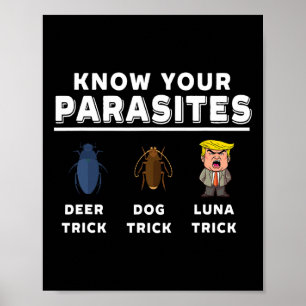 Ken Je Parasieten Anti-trump Grappig Luna Teek Wee Poster